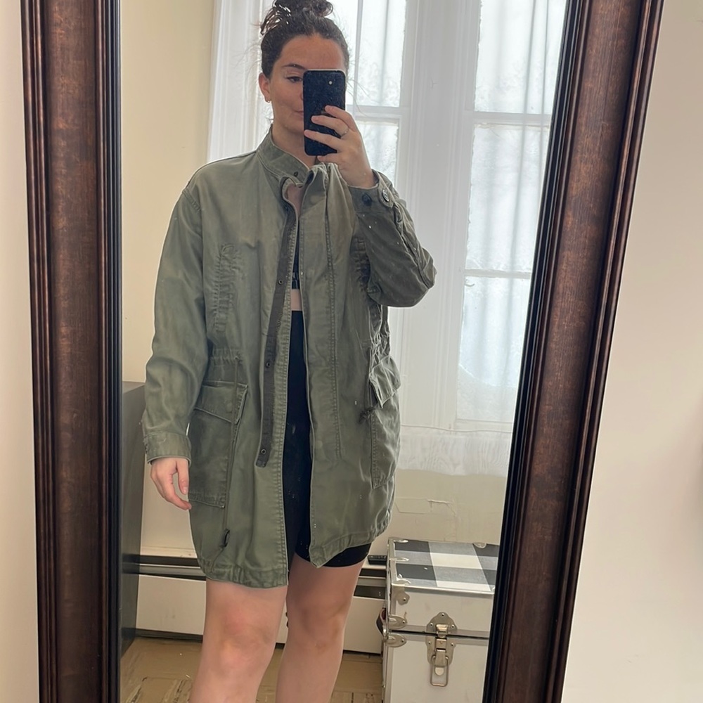GAP longline Utility Jacket olive green